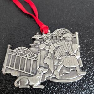 Madison Ave "Twas the Night Before Christmas" Pewter Christmas Ornament